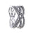 Bagues de mariage en argent sterling avec croix vintage pour femmes
