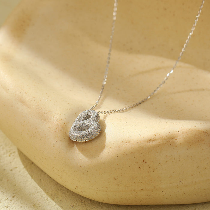 Pendentif lettre bulle en acier inoxydable, bijoux de personnalité épais pour femmes, ballon en Zircon, colliers de 26 lettres