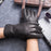 Thick Faux Leather Motorcycle Glove with Fleece Lining