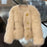 Short thick fur coat