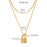 Collier de verrouillage de saint-valentin multicouche, collier multicouche en métal personnalisé pour femme, bricolage