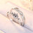 Bagues de couple simples serties de diamants pour hommes et femmes