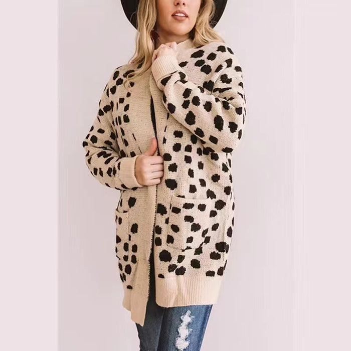 Manteau  à Pois Irréguliers pour Femme