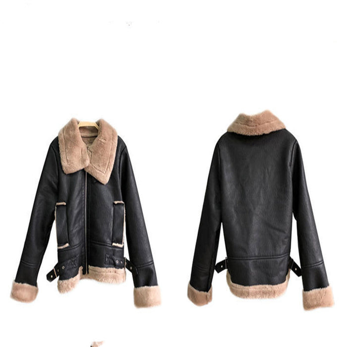 Veste Cuir Velours