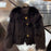 Short thick fur coat