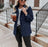 Veste Femme à Zip avec Poches - Couleur Unie
