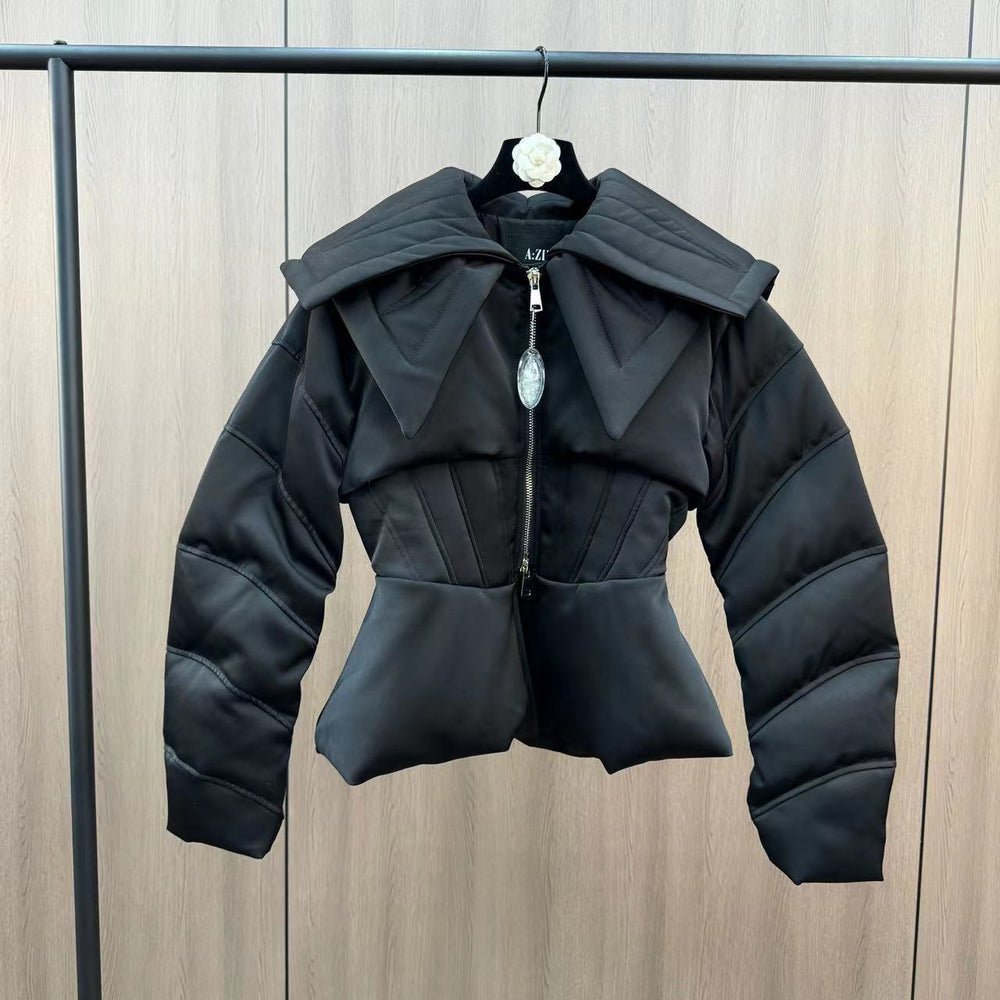 Veste en Duvet à Fente et Taille Affinée pour Femmes