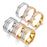 Bagues en strass à la mode pour femmes, bague en acier inoxydable