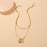 Collier de verrouillage de saint-valentin multicouche, collier multicouche en métal personnalisé pour femme, bricolage
