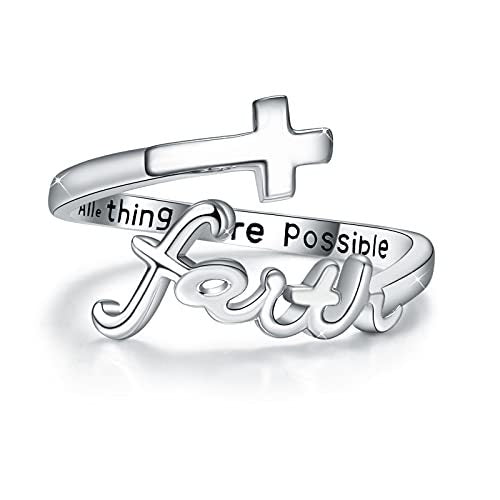 Anneaux croisés en argent Sterling 925, anneaux réglables de foi, ouverts, bijoux pour mère, femme, homme, femme, cadeaux