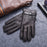 Thick Faux Leather Motorcycle Glove with Fleece Lining